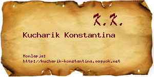 Kucharik Konstantina névjegykártya